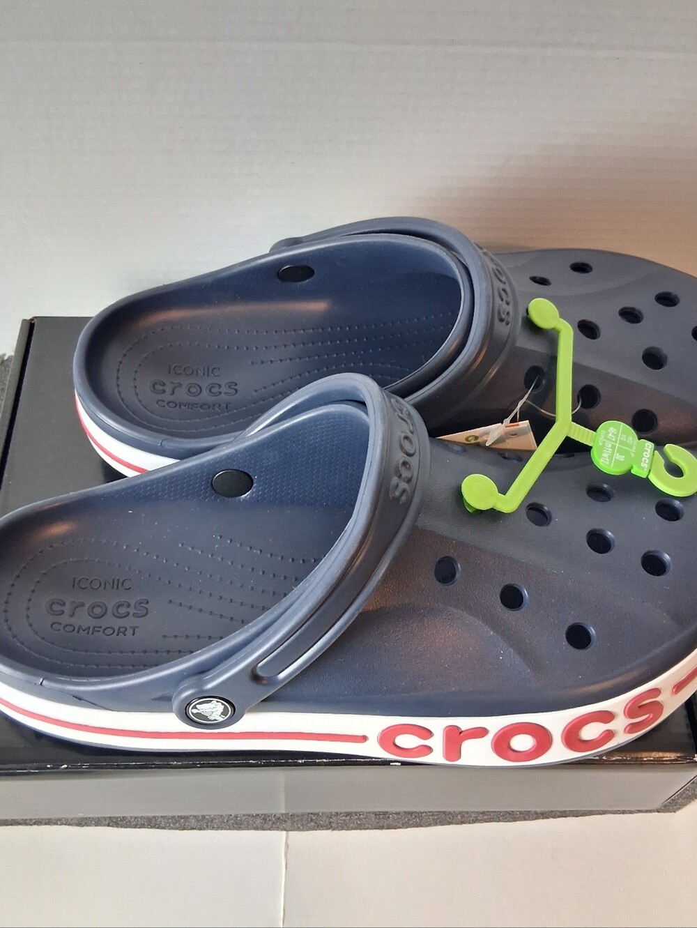 Crocs Bayaband Mens Slip-on Clog Size 12 Navy Blue Water Friendly Lightweight